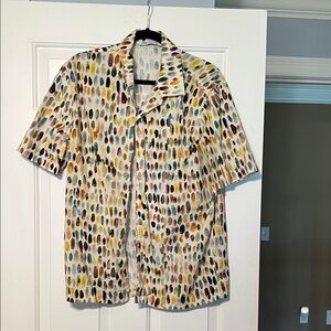 Zara Multicolor Dot Pattern Men's Shirt Jacket